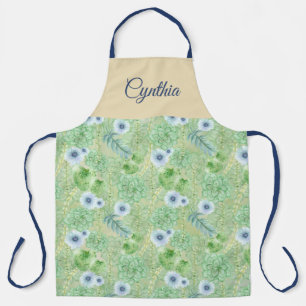 Watercolor Floral All Over Print Personalized  Apron