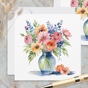 Watercolor Floral Any Occasion Set of Note Cards