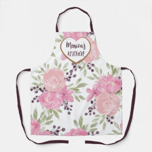 Watercolor Floral Apron