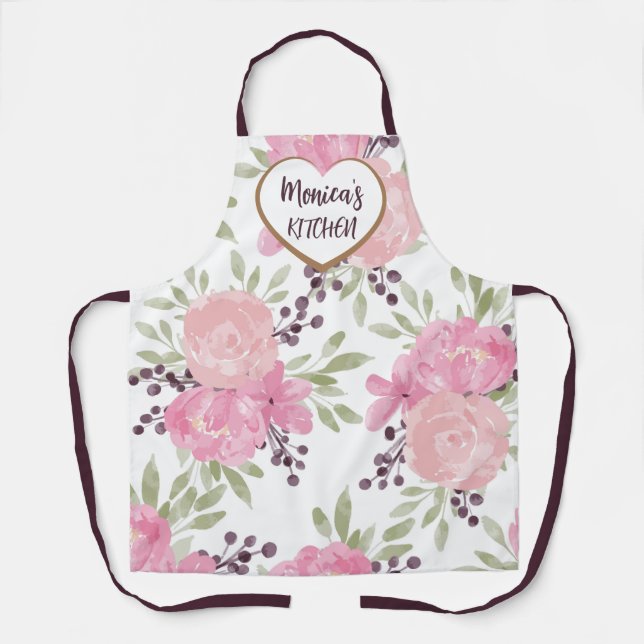 Watercolor Floral Apron (Front)