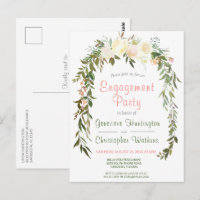 Watercolor Floral Arch Engagement Party
