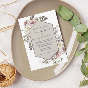 Watercolor Floral Arch Garden Romantic Wedding Invitation