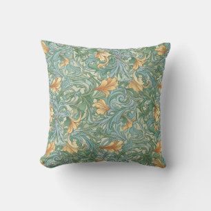 Watercolor Floral Art Nouveau Wallpaper Design Cushion