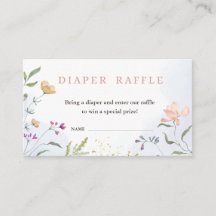  Watercolor Floral Baby Shower  Enclosure Card