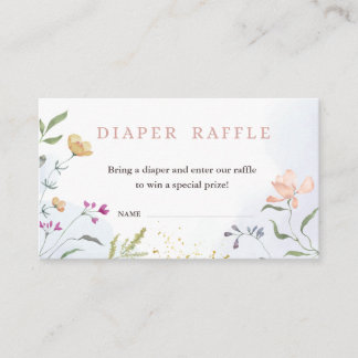  Watercolor Floral Baby Shower  Enclosure Card