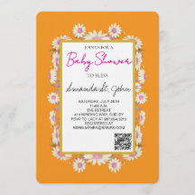 Watercolor Floral Baby Shower Invitation