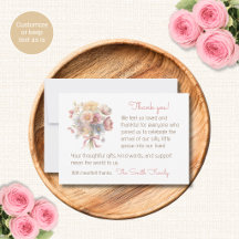 Watercolor Floral Baby Shower Thank You Cards