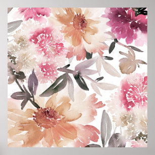 Watercolor floral backgroundpattern,flower,art,flo poster