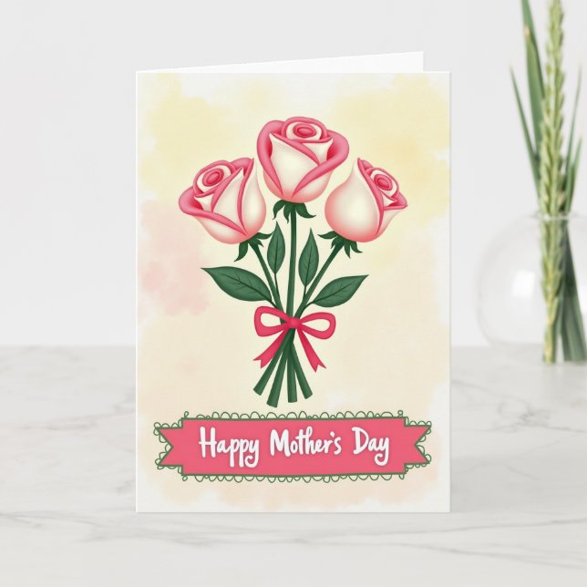 Watercolor Floral Banner Card (Front)