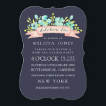 Watercolor Floral Banner Kitchen Tea Invite<br><div class="desc">original hand painted design by Pip Pip Hooray (Pip Gerard). Gorgeous soft aqua/turquoise watercolor flowers with lime green leaves and accents. Completed with a soft pink ribbon/banner featuring the words kitchen tea in lovely contemporary script/cursive lettering. Personalise yourself online and get these delivered to your door. Each comes with a...</div>
