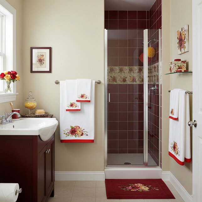 Watercolor floral bath towel set (Creator Uploaded)