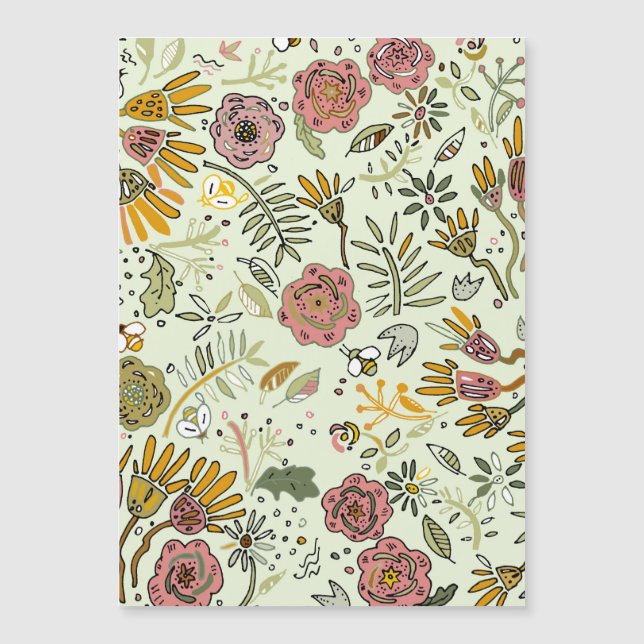 Watercolor Floral Bee Flowers Elegant Modern (Front)