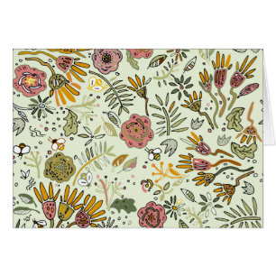 Watercolor Floral Bee Flowers Elegant Modern