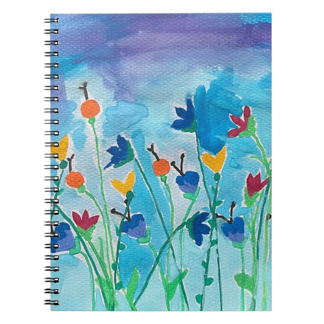 Watercolor Floral Blank Journal  (Front)