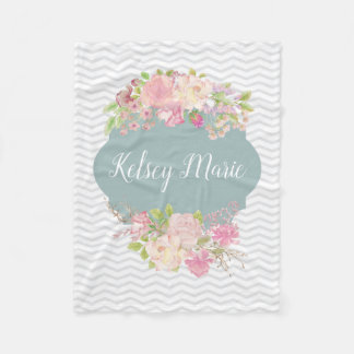 Watercolor Floral Blanket