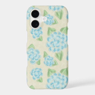Watercolor Floral Blue Hydrangea