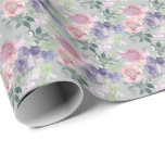 Watercolor Floral Blush Pink Lavender Purple  Wrapping Paper<br><div class="desc">This design may be personalised by choosing the Edit Design option. You may also transfer onto other items. Contact me at colorflowcreations@gmail.com or use the chat option at the top of the page if you wish to have this design on another product or need assistance. See more of my designs...</div>