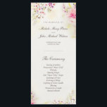 Watercolor Floral Boho Wedding Program Rack Cards<br><div class="desc">Customise this Stylish Beautiful and Romantic Watercolor Pretty Floral Wedding Program Rack Cards,  with vintage boho bohemian feel,  fully customisable and set as a template for your easy customisation. Replace all the template information on the front and on the back side with your own.</div>