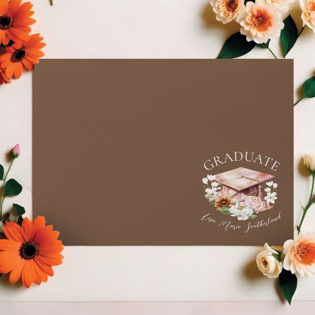 Watercolor Floral Boho Western Horseshoe Monogram Envelope (Watercolor Floral Boho Western Horseshoe Monogram Envelope)