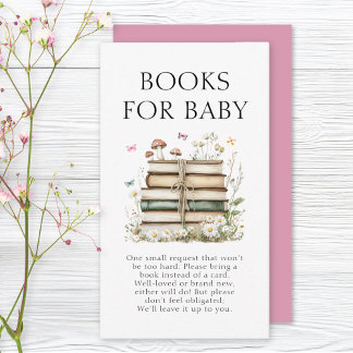 Watercolor Floral Books Books For Baby Enclosure Card