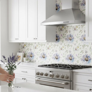 Watercolor Floral Botanical Decorative Cottagecore Tile