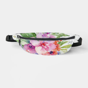 Watercolor Floral Bouquet Bum Bags