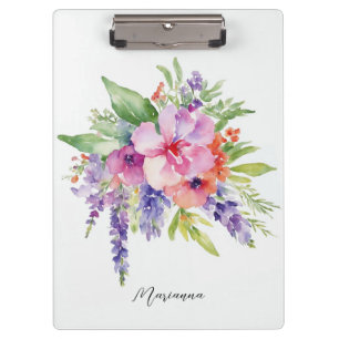 Watercolor Floral Bouquet Clipboard