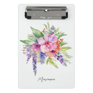 Watercolor Floral Bouquet Mini Clipboard