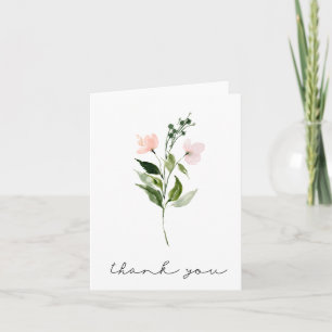 Watercolor Floral Bouquet Thank You Card