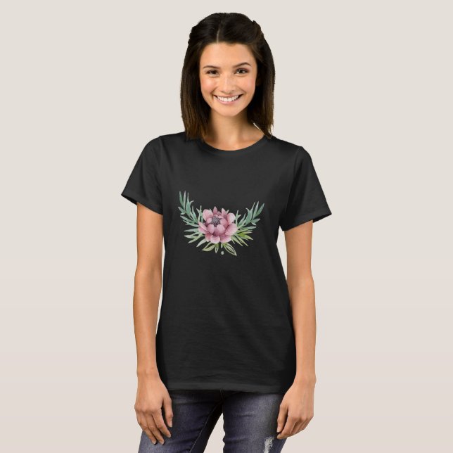 Watercolor Floral Bouquet Women’s T-Shirt (Front Full)