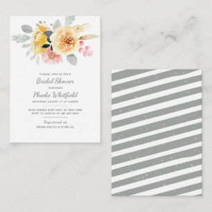 Watercolor Floral Bridal Shower Botanical Modern Card