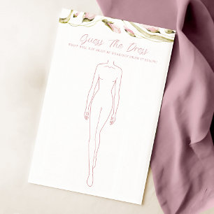 Watercolor Floral Bridal Shower Dress Game