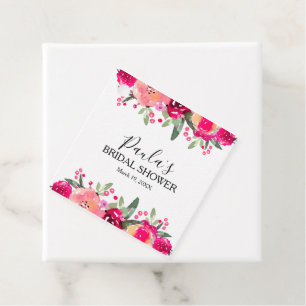 Watercolor Floral Bridal Shower Favour Tags