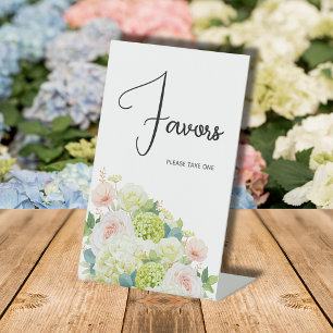 Watercolor Floral Bridal Shower Favours Pedestal Sign