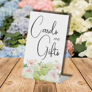 Watercolor Floral Bridal Shower Gifts Pedestal Sign