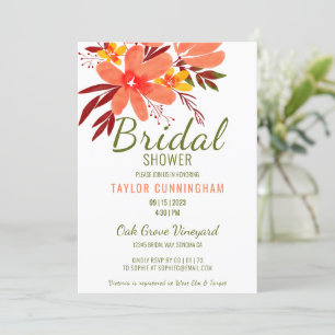 Watercolor Floral Bridal Shower Invitation