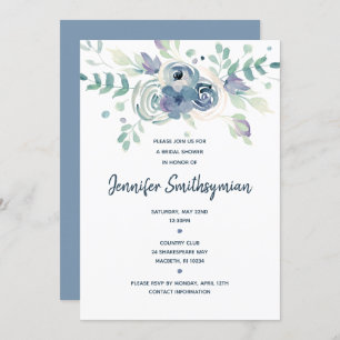 Watercolor Floral Bridal Shower Invitation