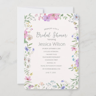 Watercolor Floral Bridal Shower Invitation