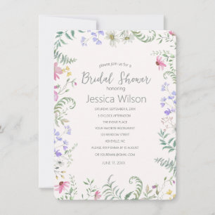 Watercolor Floral Bridal Shower Invitation