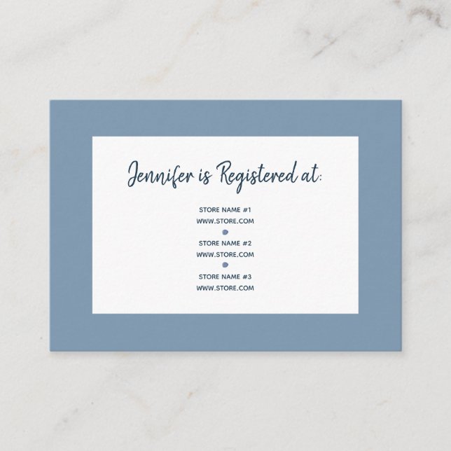 Watercolor Floral Bridal Shower Registry Enclosure Card (Front)