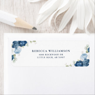 Watercolor Floral Bridal Shower Return Address