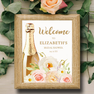 Watercolor Floral Bridal Shower Welcome Poster