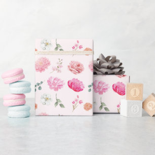 Watercolor Floral Bride In Bloom Bridal Shower Wrapping Paper