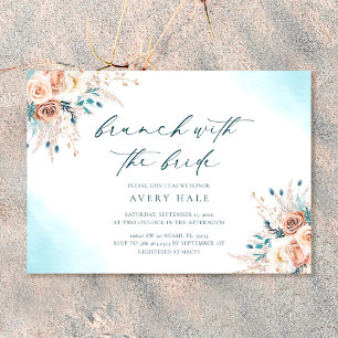 Watercolor Floral Brunch Bridal Shower Invitation