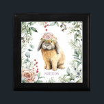 Watercolor Floral Bunny Rabbit Personalised Name Gift Box<br><div class="desc">This cute design features a watercolour painting of a rabbit with a crown of flowers with your personalised name below. Personalise by editing the text in the text box provided. Perfect for Easter,  Mother's Day,  birthday and Christmas for women,  girls,  mum,  grandmother,  best friends and sisters.</div>