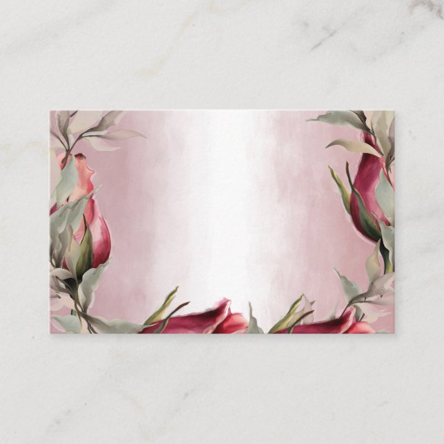 Watercolor Floral Business Cards (Front)