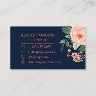  watercolor floral business cards florist