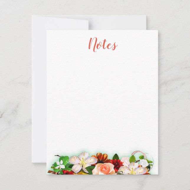 Watercolor Floral Calligraphed Script Template (Front)