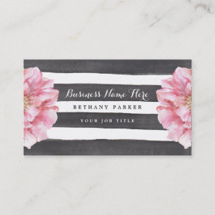 Watercolor Floral Chic Business Cards