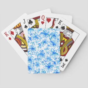 Watercolor Floral Chintz Cute Pattern Playing Cards
